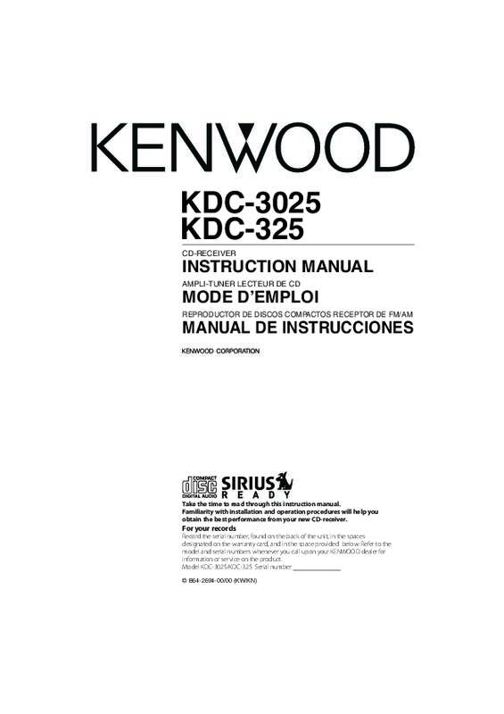 Guide utilisation KENWOOD KDC-3025  de la marque KENWOOD