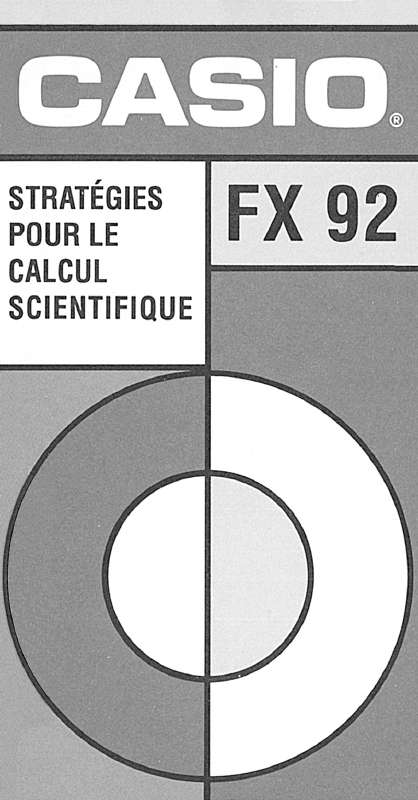 Mode d'emploi Casio FX-92 (Français - 68 des pages)