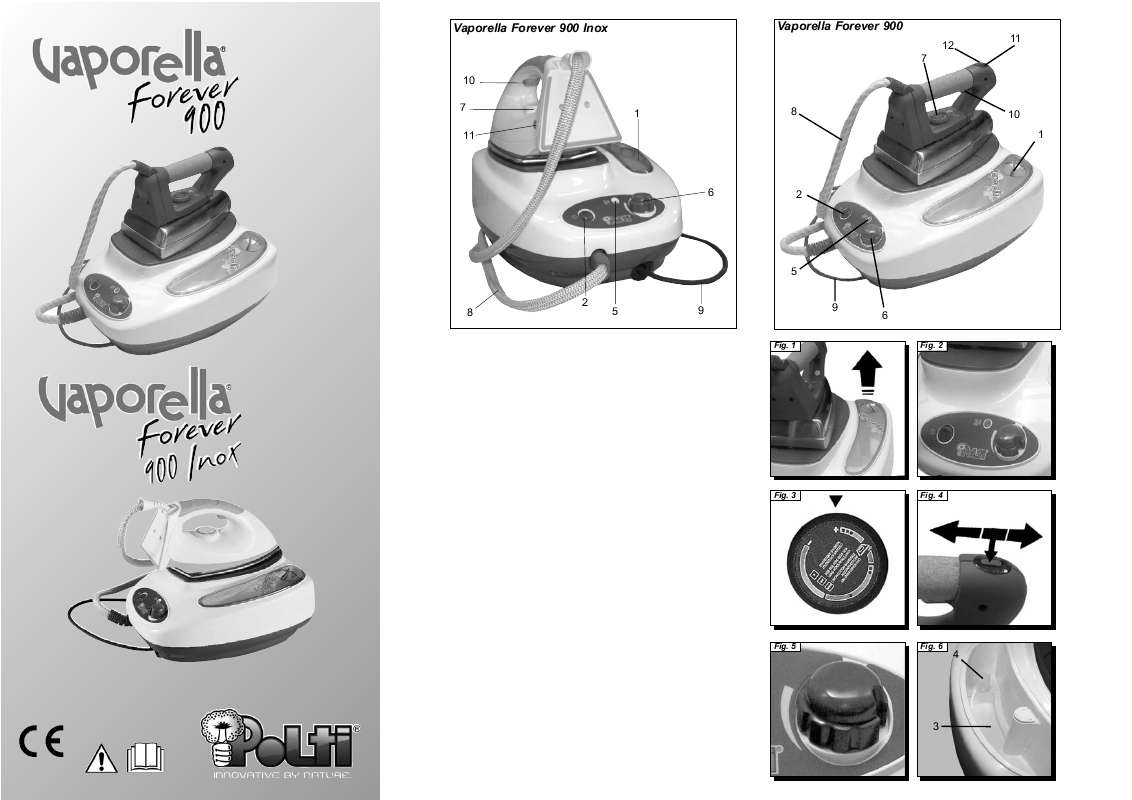 Guide utilisation POLTI VAPORELLA FOREVER 900/905  de la marque POLTI