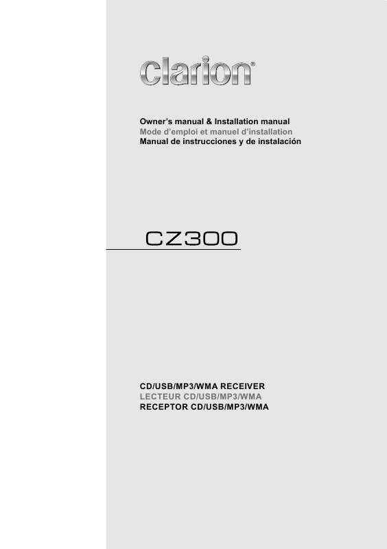 Guide utilisation CLARION CZ300  de la marque CLARION