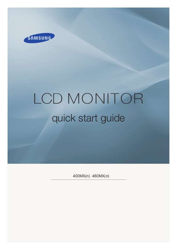 Guide utilisation SAMSUNG SYNCMASTER 460MXN  de la marque SAMSUNG